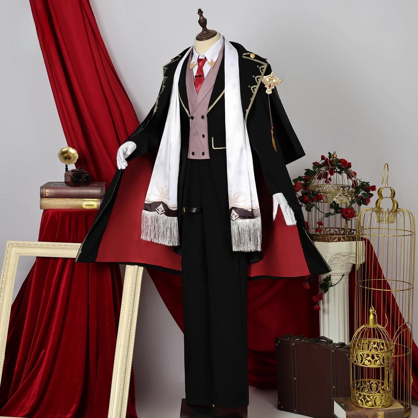 Monenjoy 原神（Genshin） 華舞う夜の旋律 ディルック　ディルック生誕祭 海灯祭 新年会　コスプレ衣装　コスチューム　礼服　イベント - Monenjoy