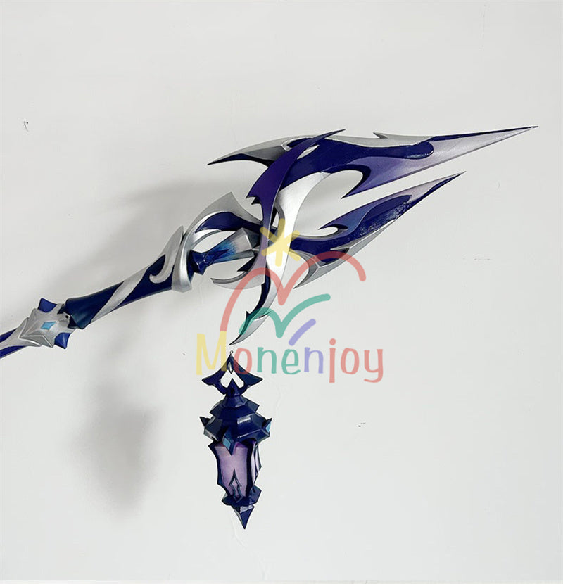 Monenjoy 原神 フリンズ / Flins  血染めの荒れ地  闇影と灯り 長槍 コスプレ道具　200cm　武器モデル　PU製ナド・クライの「ライトキーパー   Bloodsoaked Ruins  Luna I