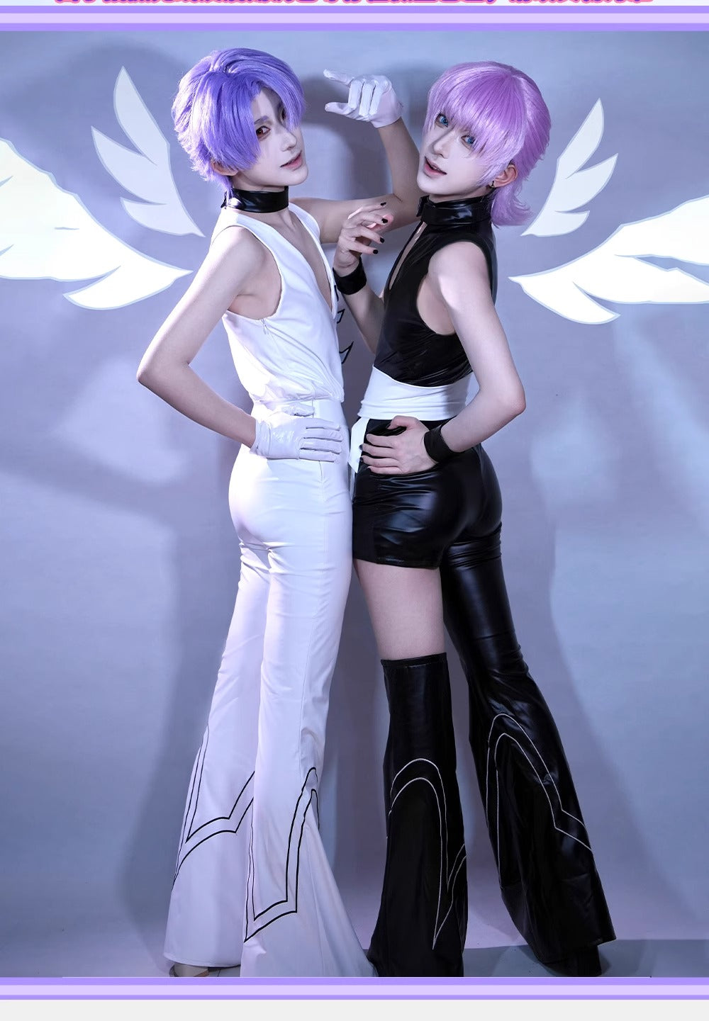 Monenjoy パンティ&ストッキングwithガーターベルト 天使兄弟　ポリエステル ポリウレタン コスプレ衣装 - Monenjoy