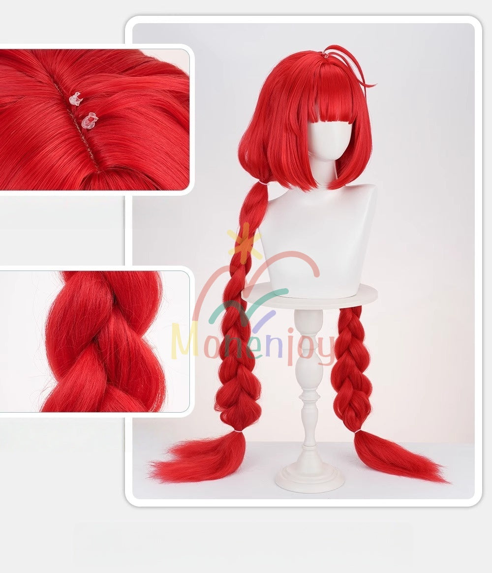 Monenjoy ゼンレスゾーンゼロ 浮波柚葉　コスプレウィッグ　105㎝　かつら　イベント　 怪啖屋　アクセサリー