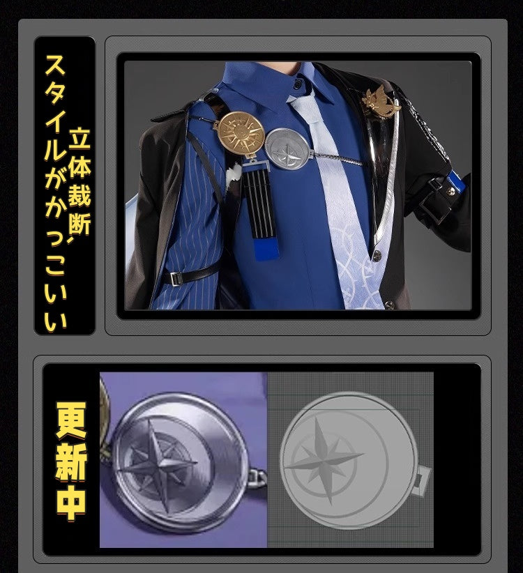 Monenjoy ゼンレスゾーンゼロ ヒューゴ コスプレ衣装　マスク＋帽子＋腕時計付　ゼンゼロ　コスチューム　cosplay　イベント　仮装　ハロウィン - Monenjoy