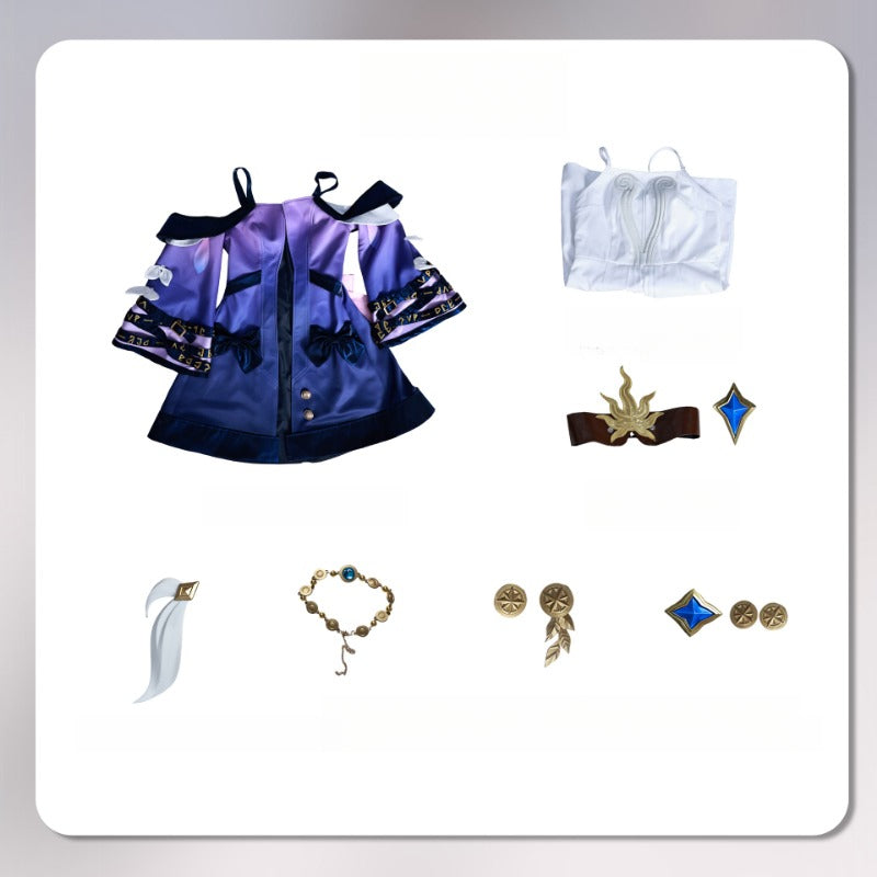 崩壊スターレイル　キュレネ　ワンピース　ドレス　コスプレ衣装　イベント　紫色