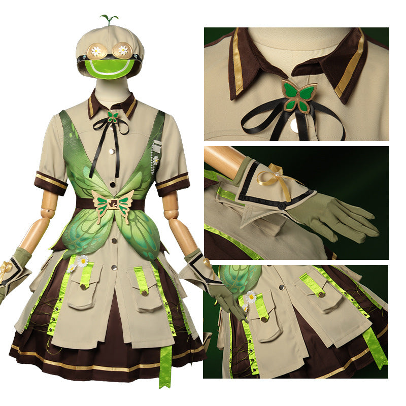 Monenjoy　インフィニティニキ 　森の蝶との戯れ コスプレ衣装 ワンピース　洋服　イベント　帽子付GS1226 - Monenjoy