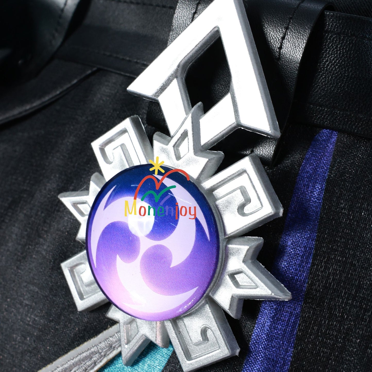 Monenjoy　 原神　オロルン　蝠翼の眼 オロルンの衣装　 Ororon 神の目 雷　3d樹脂アクセサリー＋タトゥーシール贈り　コスプレ衣装 - Monenjoy