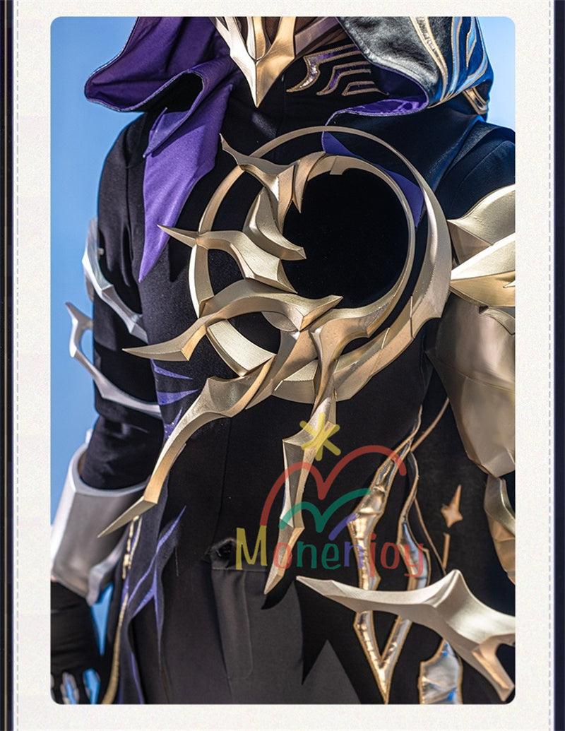 Monenjoy 崩壊スターレイル　フレイムスティーラー　コスプレ衣装　カスライナ　3d樹脂パーツ　暗黒の潮　火種を盗む者　コスチューム