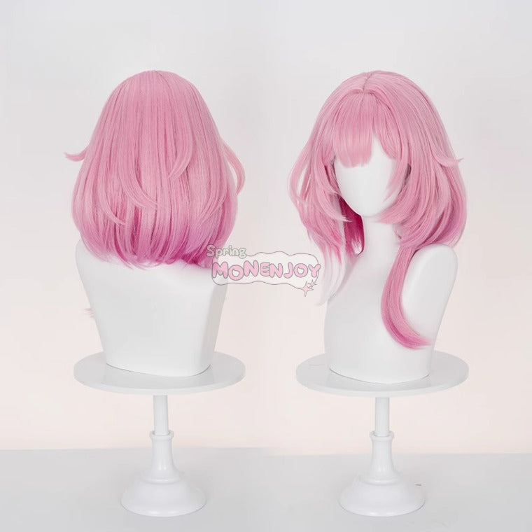 Monenjoy　崩壊スターレイル キュレネ　ウィッグ　ピンク色　カツラ　40cm　 Cyrene オンパロス　コスプレ道具GS1408 - Monenjoy