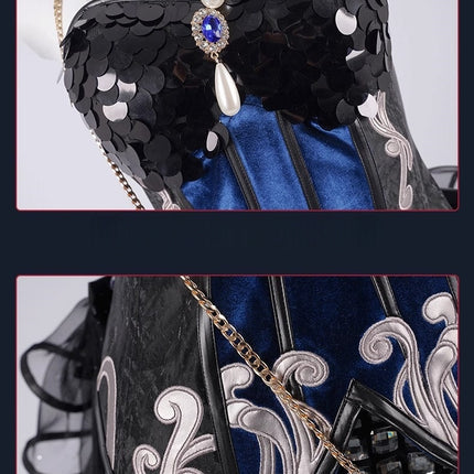 Monenjoy　アイデンティティ5　踊り子　クロートー　コスプレ衣装　IdentityV　コスプレ　眼鏡＋3ｄ樹脂アクセサリー＋鞄付　GS1158 - Monenjoy