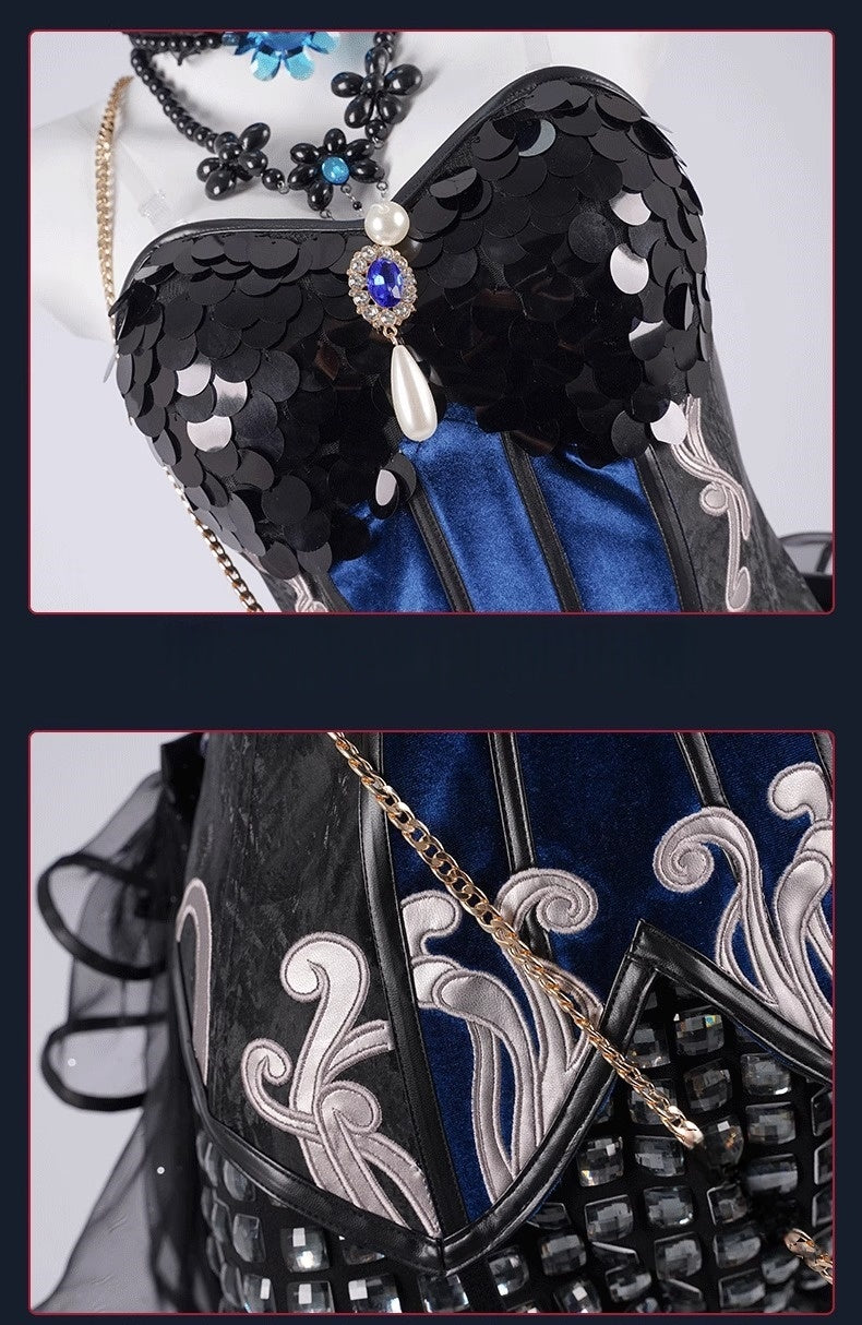 Monenjoy　アイデンティティ5　踊り子　クロートー　コスプレ衣装　IdentityV　コスプレ　眼鏡＋3ｄ樹脂アクセサリー＋鞄付　GS1158 - Monenjoy