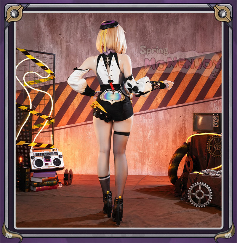 Monenjoy ゼンゼロ イドリー　コスプレ　マーフィー タコのシリオン　コスプレ衣装 (Yidhari/怪啖屋 タコ尻尾別途追加)　金属製パーツ　発光パーツ付