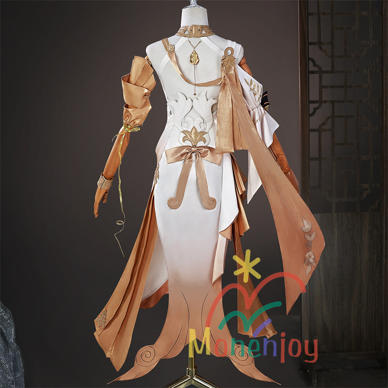 Monenjoy 崩壊：スターレイル アグライア コスプレ衣装　ワンピース　金属パーツ　黄金裔　オンパロス/オクヘイマ　コスチューム　ハロウィン