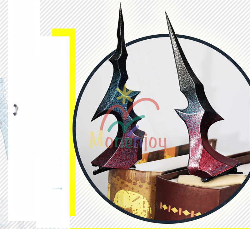 Monenjoy アークナイツ：エンドフィールド  陳千語　コスプレ衣装　 チェン・チェンユー コスチューム　イベント　尻尾＋角付