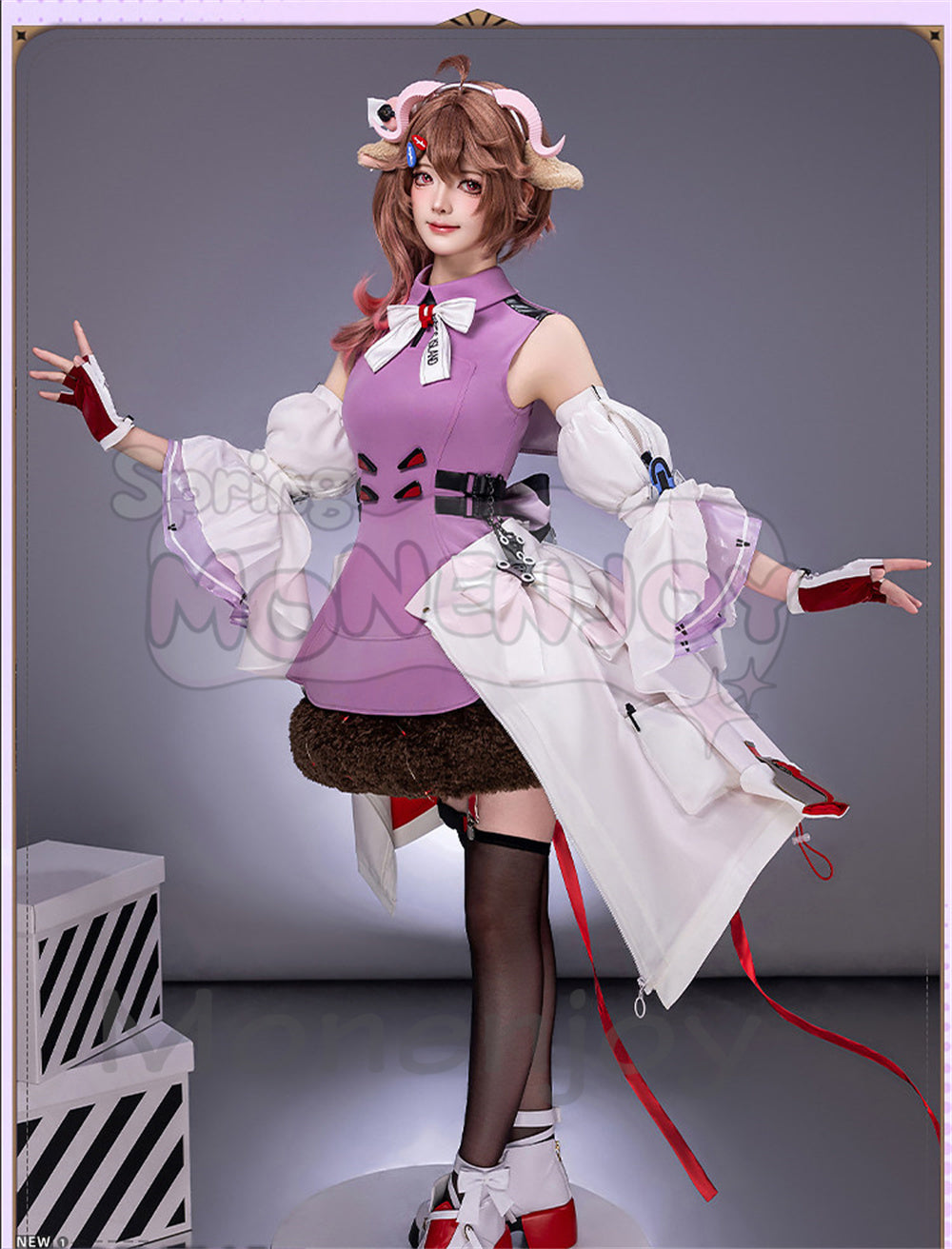 Monenjoy　アークナイツエンドフィールド アルデリア 洋服　紫色　ドレス　コスプレ衣装 Ardelia　아델리아　コスチューム Monenjoy
