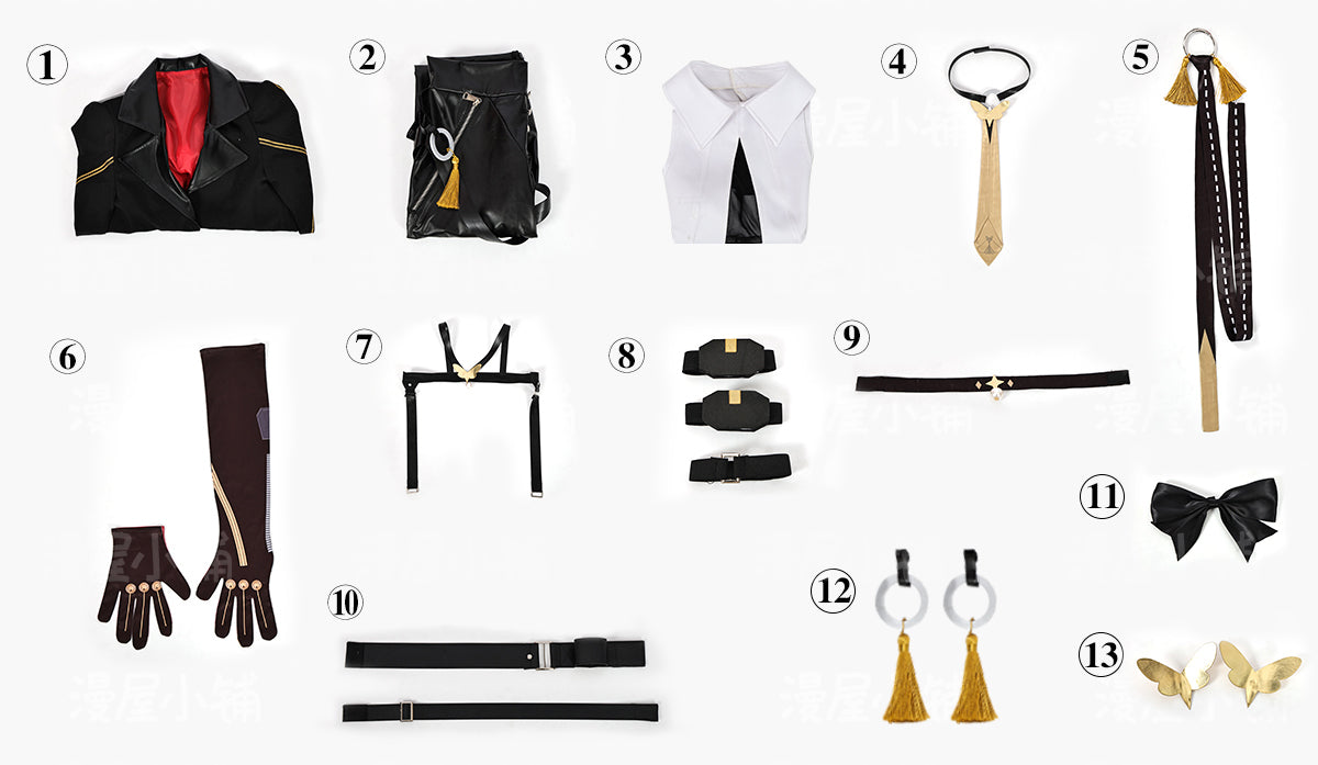 Monenjoy ゼンゼロ イヴリンコスプレ衣装　髪飾り　ジャケット　髪飾セット付き 全アクセサリー付 ゼンレスゾーンゼロ　コスチューム　ハロウィン　イベント　仮装　 - Monenjoy