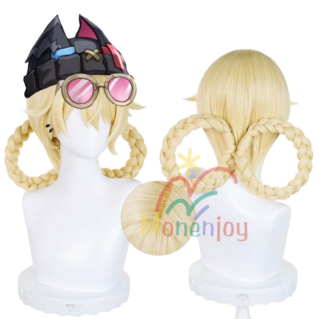 Monenjoy 原神 ヤフォダ ウィッグ 鬘 ナド・クライ 30cm  コスプレ道具 アクセサリー Jahoda cosplay GSwig1019