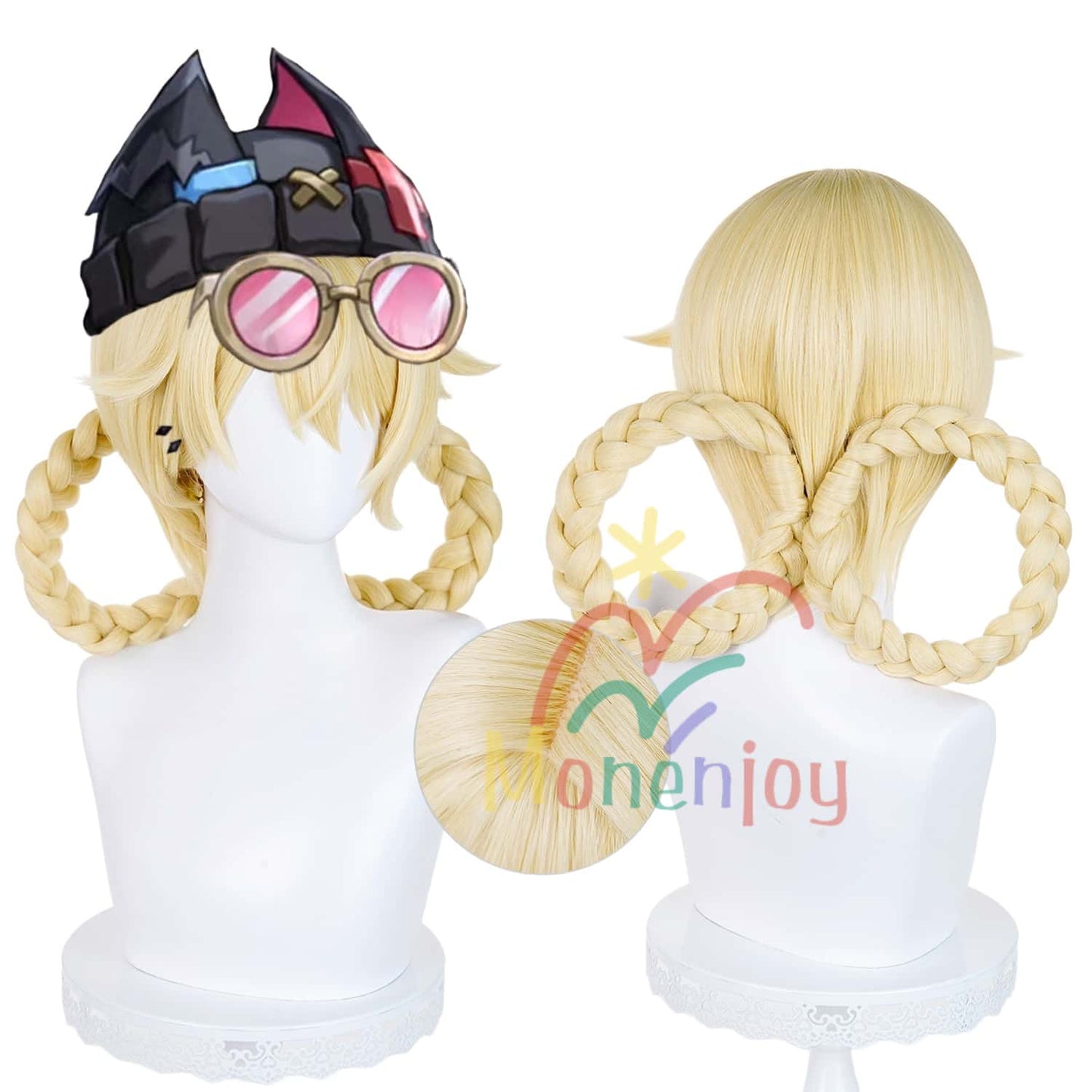 Monenjoy 原神　ヤフォダ　ウィッグ　鬘　ナド・クライ　30cm　 コスプレ道具　アクセサリー　Jahoda　cosplay GSwig1019