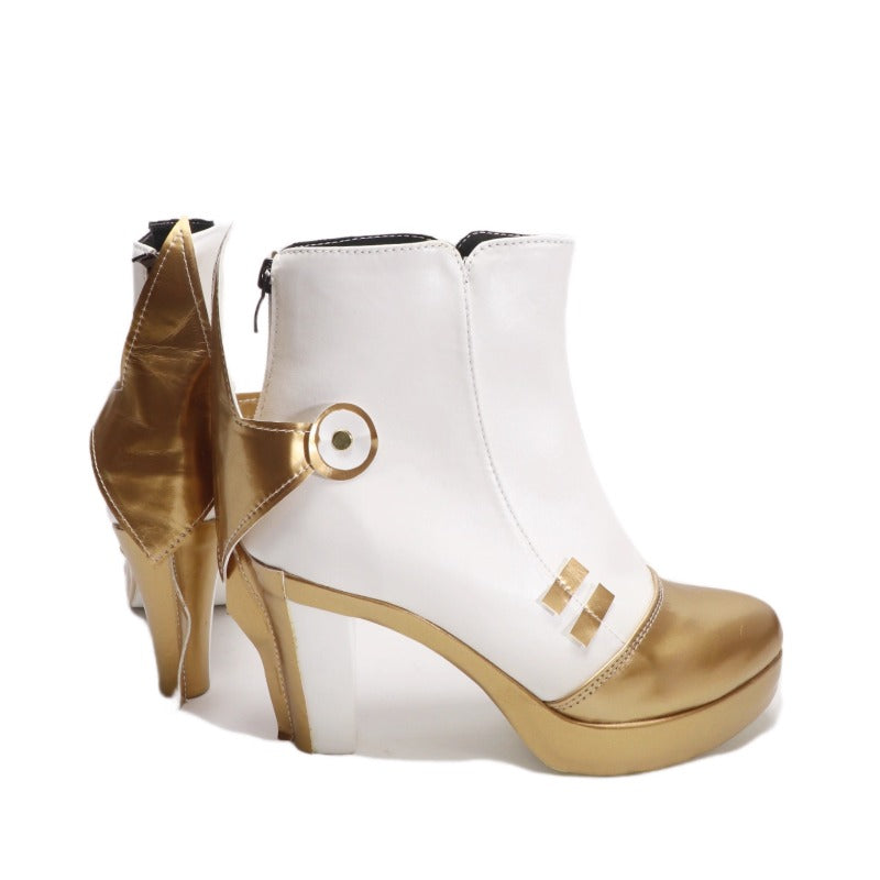 Monenjoy 原神 イネファ シューズ　コスプレ道具　靴　ブーツ　6cm 9cm 12cm ミドルブーツ　アクセサリー　オーダーメイド