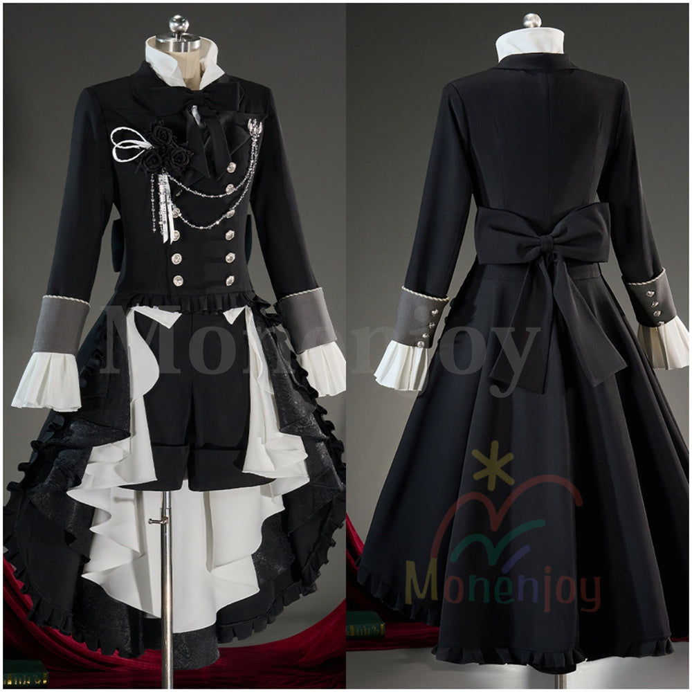 Monenjoy　黒執事 シエル・ファントムハイヴ　コスプレ衣装　Black Butler　制服　ユニフォーム　帽子付　礼服　イベント MONENJOY