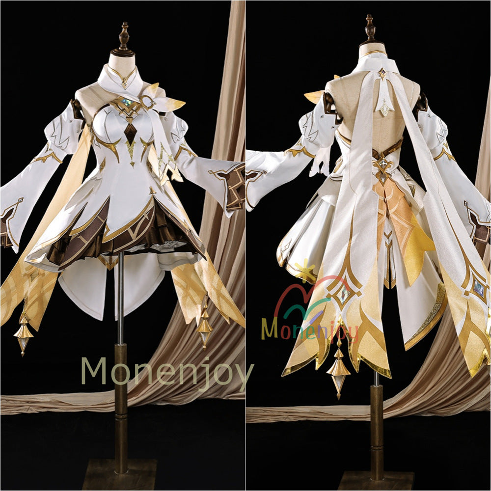 Monenjoy 原神　蛍　コスプレ衣装 　発光番　コスチューム　新たなる天地　コスチューム　3d樹脂製パーツ　 MONENJOY