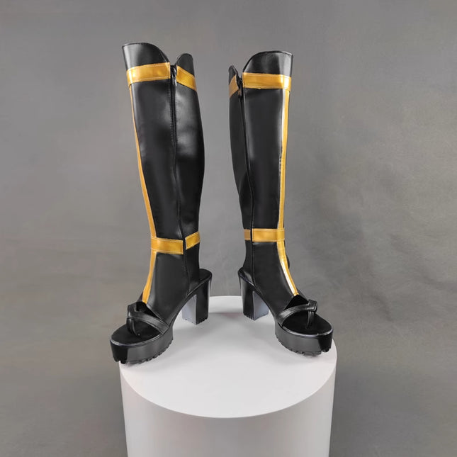 Monenjoy 刀剣乱舞ONLINE  刀剣男士 鶴丸国永 シューズ  つるまるくになが とうらぶ コスプレ道具 靴 ブーツGS1186 - Monenjoy