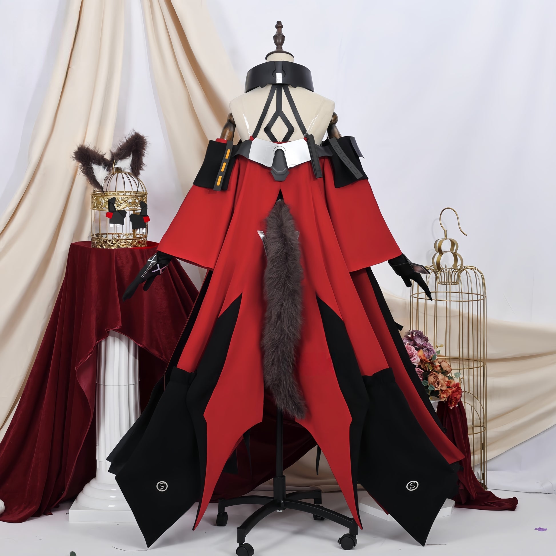 Monenjoy コスプレ衣装　 アークナイツ 星6　ギルベルタ　尻尾＋耳飾り＋イヤリング付　実物化　3d樹脂アクセサリー　 コスプレ衣装イベント - Monenjoy