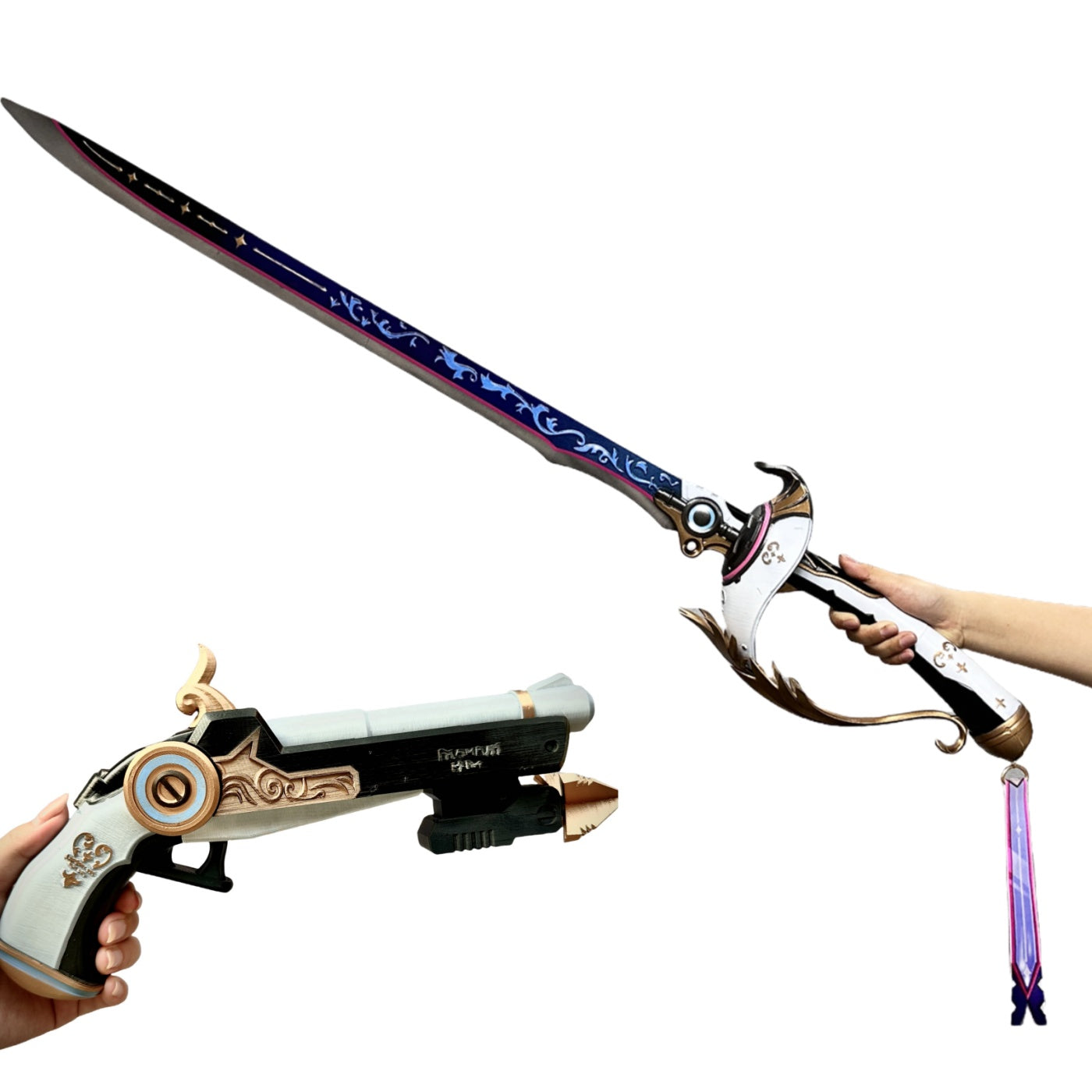 Monenjoy  鳴潮 ブラント　武器レプリカ　西洋剣　110cm　銃のレプリカ　非実用品　3d樹脂製　イベント　コスプレ道具 GS1442