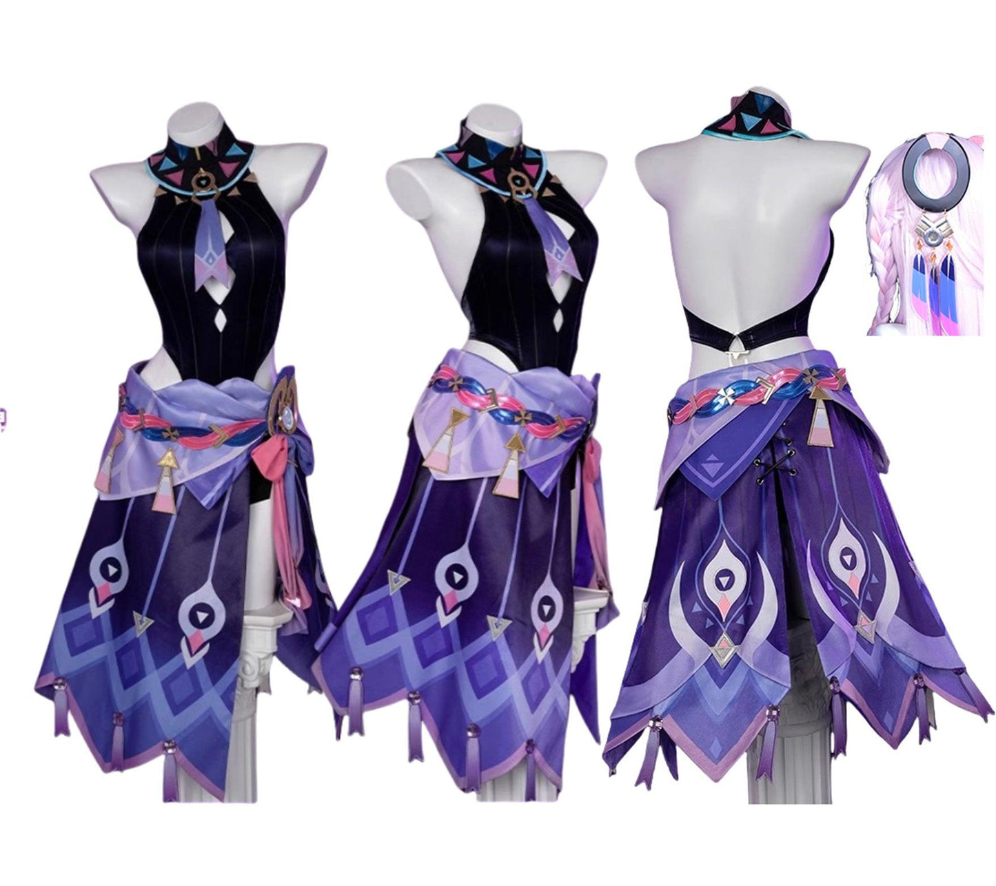 Monenjoy　原神　シトラリ コスプレ衣装 ミクトランの星を観る者　ワンピース　コスチューム　 仮装 - Monenjoy