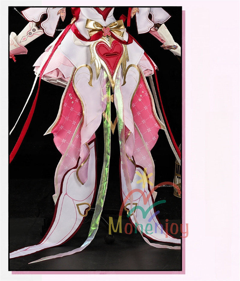 Monenjoy　崩壊3rd 妖精エリ  エリシア コスプレ　ピンク色　コスチューム　ハロウィン　コスプレ衣装