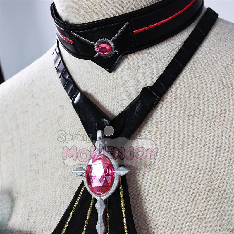 Monenjoy 鳴潮 シャコンヌ コスプレ衣装　緑色ドレス+パンツ+ヘッドドレス付属 ゲームカラー完全再現 ブーツ別売