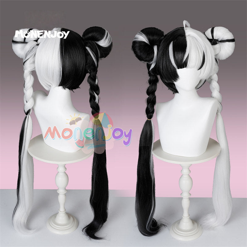 Monenjoy　ゼンゼロ ダイアリン ウィッグ　もみあげ30cm　三つ編み90cm　高温対応  クランプスの黒枝　リアル  マット仕上げ 鬘　コスプレ