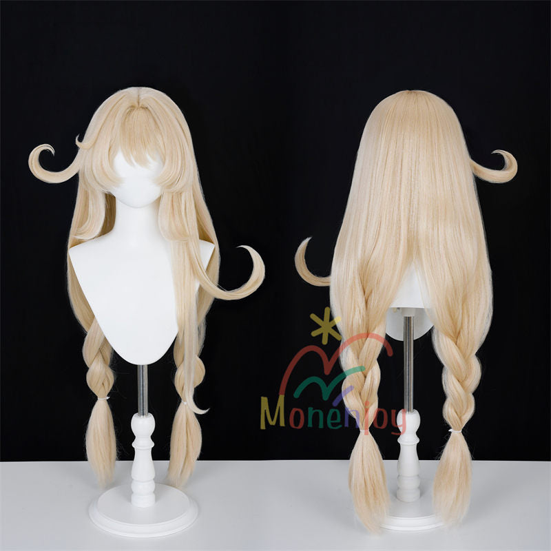 Monenjoy　原神　アリス　100cm　ウィッグ　カツラ　自然感抜群 ナド・クライ編　コスプレ　 魔術師　鬘　自然感　 魔女会　 クレー