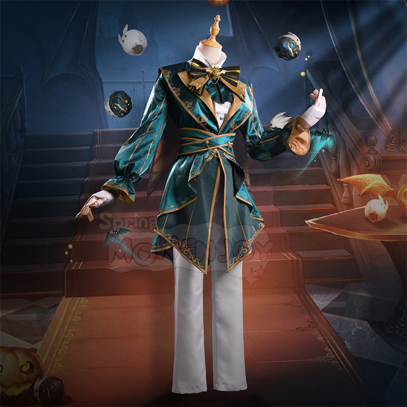 Monenjoy　第五人格 アイデンティティ5 曲芸師 コスプレ衣装 【UR】ティーパーティー　帽子付　＋発光蝶リボン仮装