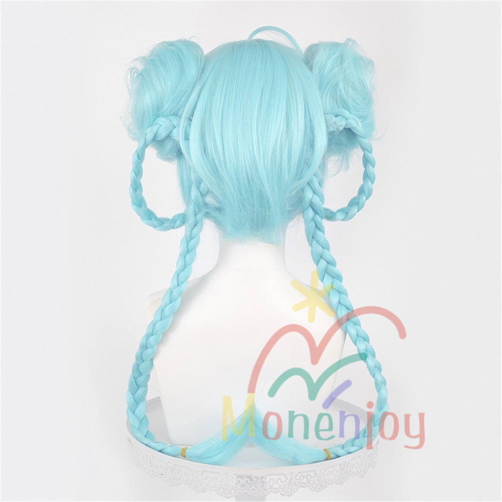 Monenjoy初音ミク　キョンシー コスプレ ウィッグ　マジカルミライ 妖しげで可憐なキョンシーVer.　かつら　イベント　ウィッグ Monenjoy