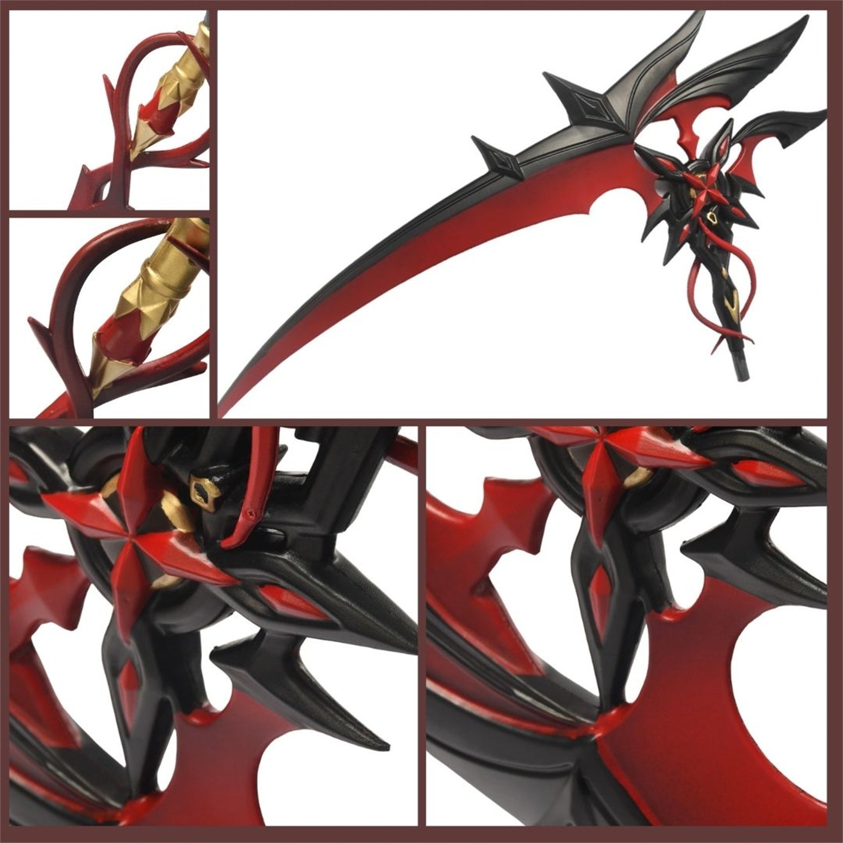 Monenjoy 原神　赤月のシルエット　アルレッキーノ専用の武器　198cm コスプレ道具　PU製　槍(長柄)　イベント　武器レプリカ　ハロウィン　 - Monenjoy