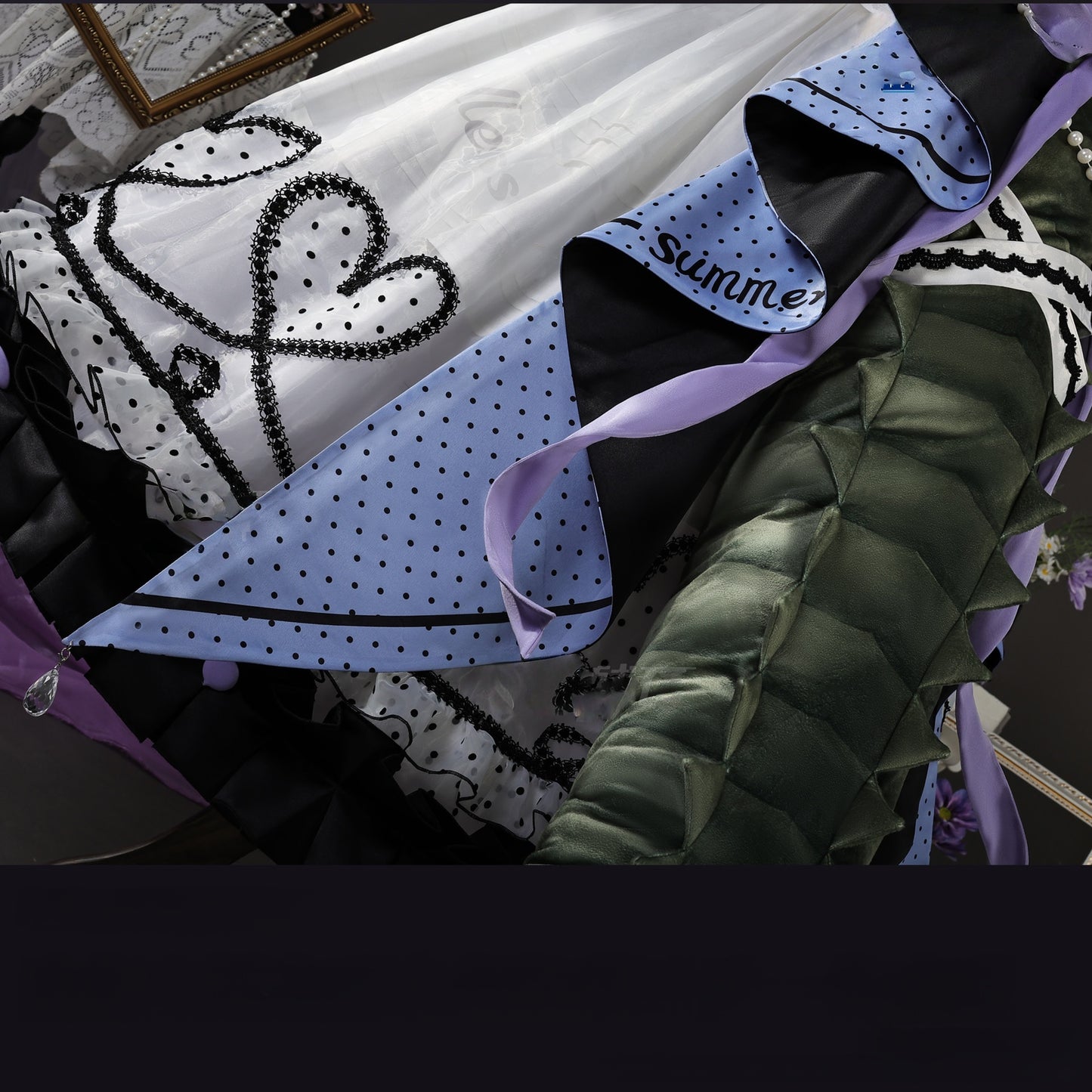 Monenjoy　アークナイツ　エステル 　花園のワルツ コスプレ衣装　ワンピース　舞踏会　Estelle　ドレス　尻尾別途追加対応　コスチューム　イベント