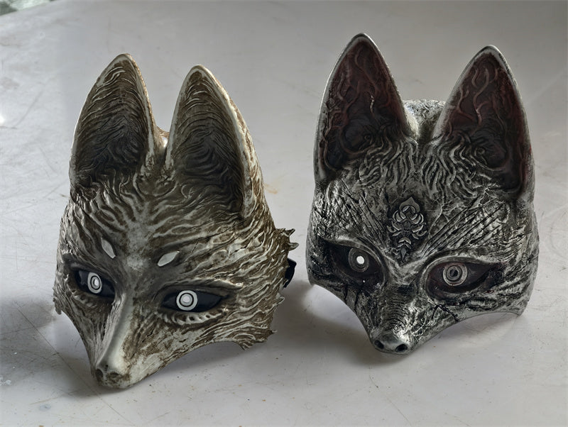 Monenjoy　サイレントヒルf 深水雛子 寿幸 半分狐の仮面仮面　マスク　コスプレ道具  Silent Hillf　モデル　ハンドメイド仕様
