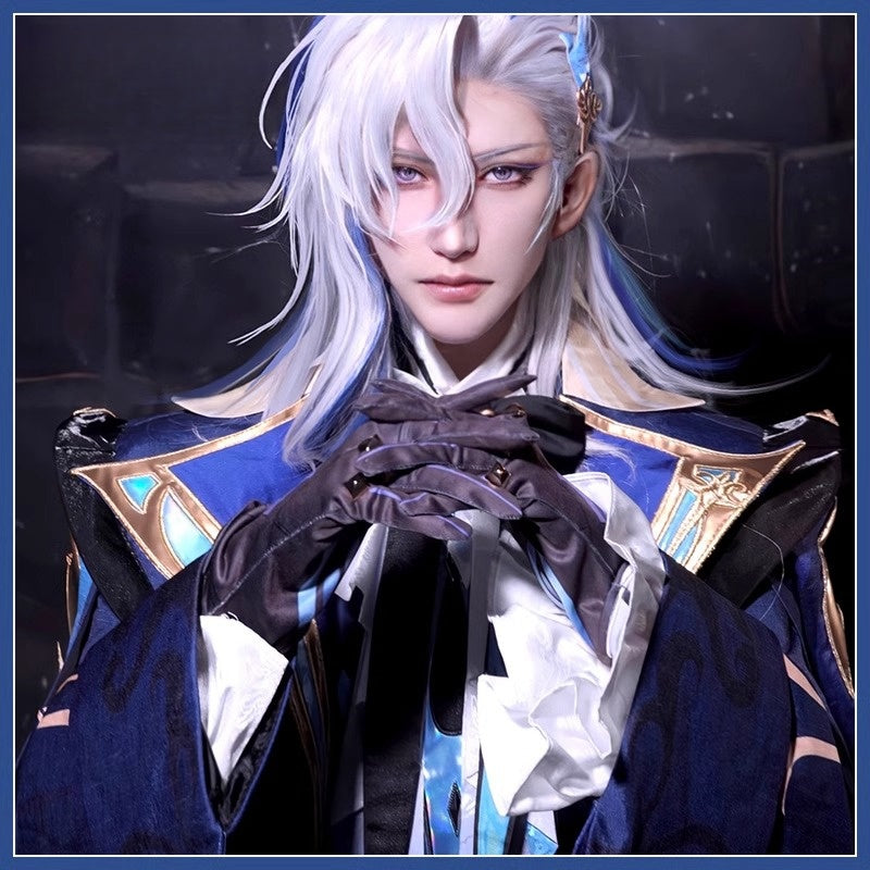 Monenjoy　原神　フォンテーヌ　ヌヴィレット　シューズカバー付　神の目 　 Neuvilette コスチューム　衣装　ハロウィン　クリスマス　衣装　イベント　変装　cosplay - Monenjoy