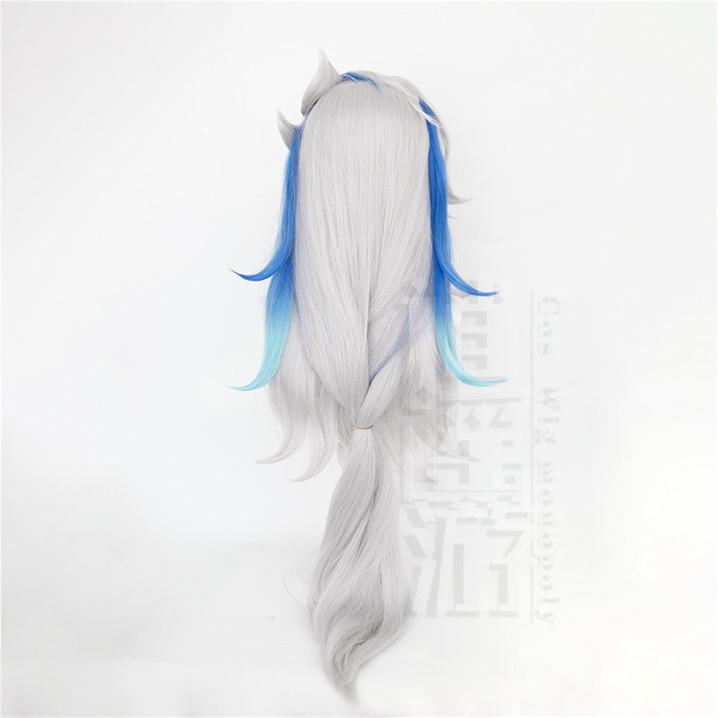 Monenjoy 原神（げんしん）　ヌヴィレット　95cm　ウィッグ　自然　ウィッグ　ショート　ういっぐ フルウィッグ　自然 つけ毛　 ふんわり カール　ライブ　フルウィッグ　お洒落 ファッション かつら - Monenjoy