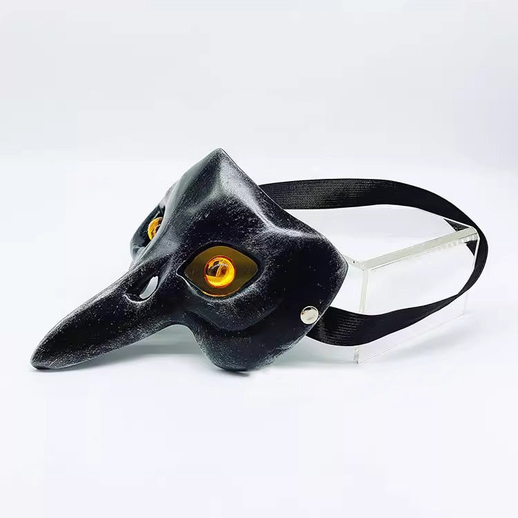 Monenjoy ツイステッドワンダーランド ツイステ コスプレ道具　学園長の仮面 マスク ディア・クロウリー カラス 鴉 PU製　撮影道具　コスチューム　イベント　仮装　ハロウィン　学園祭　周年祭　おもちゃ - Monenjoy
