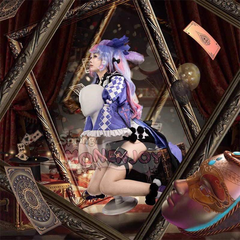 「在庫限り・完売次第終了」Monenjoy 鳴潮 ロココ コスプレ衣装　 愚者の劇団 ドレス+仮面ヘッドドレス+指輪付属 別売ウィッグ＆ブーツで完成度UP