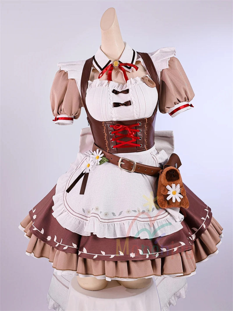 Monenjoy 鳴潮 韓国コラボ千咲ちゃん 　コスプレ衣装　メイド服　可愛い　コーヒーメイド服　イベント