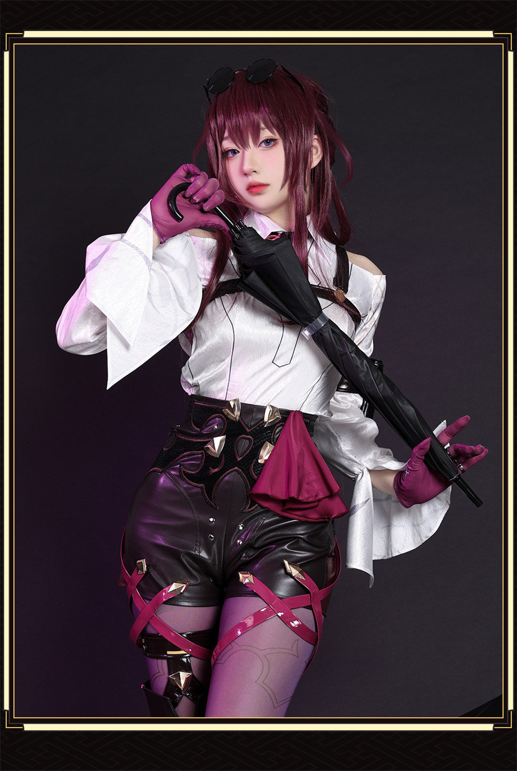 Monenjoy　崩壊スターレイル　カフカ　コスプレ衣装　イベント　仮装　人工革生地　豪華アクセサリー　GS1223 - Monenjoy