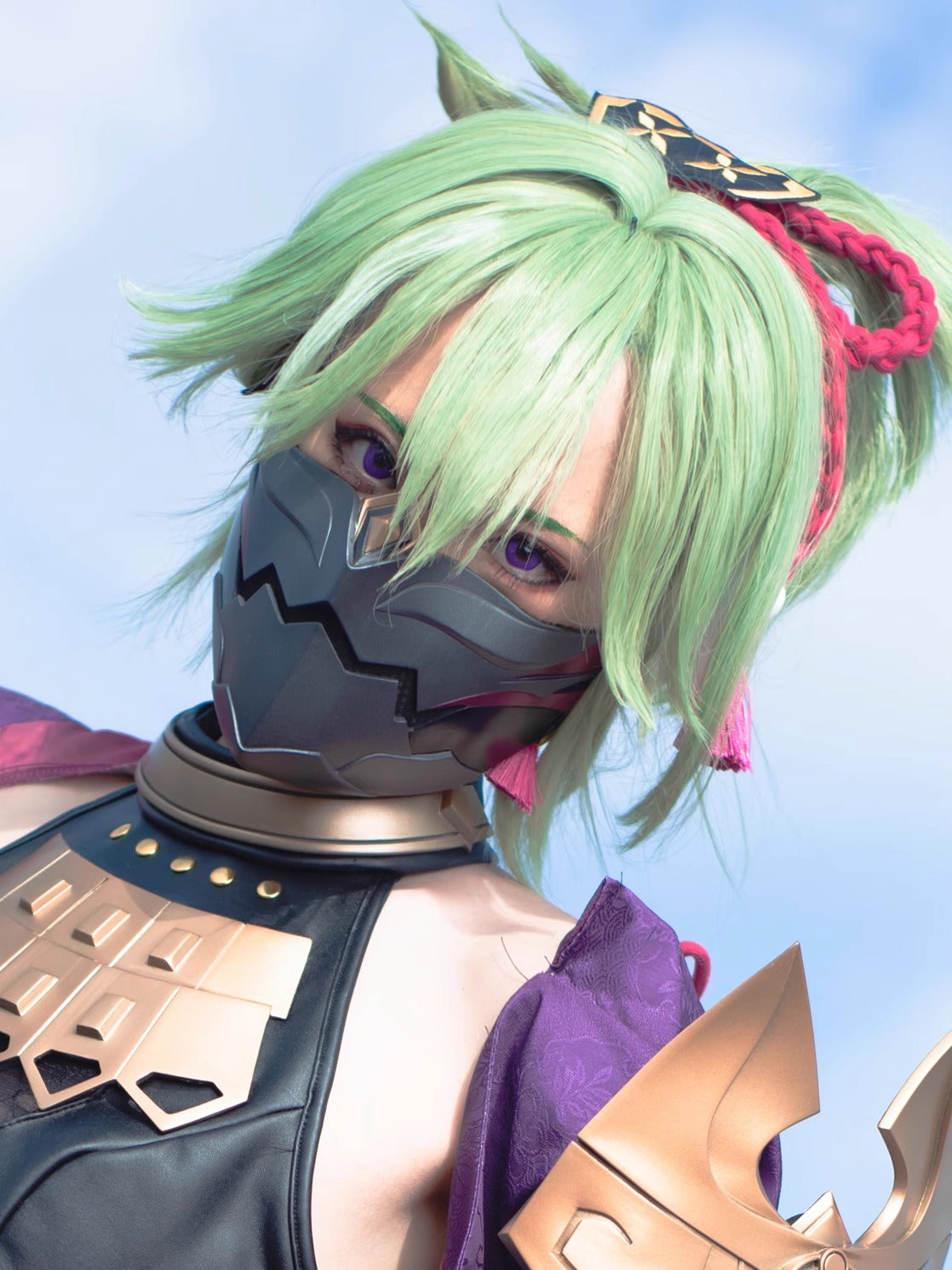 「受注製品」Monenjoy 原神 久岐忍(くきしのぶ) マスク　仮面　コスプレ道具 - Monenjoy