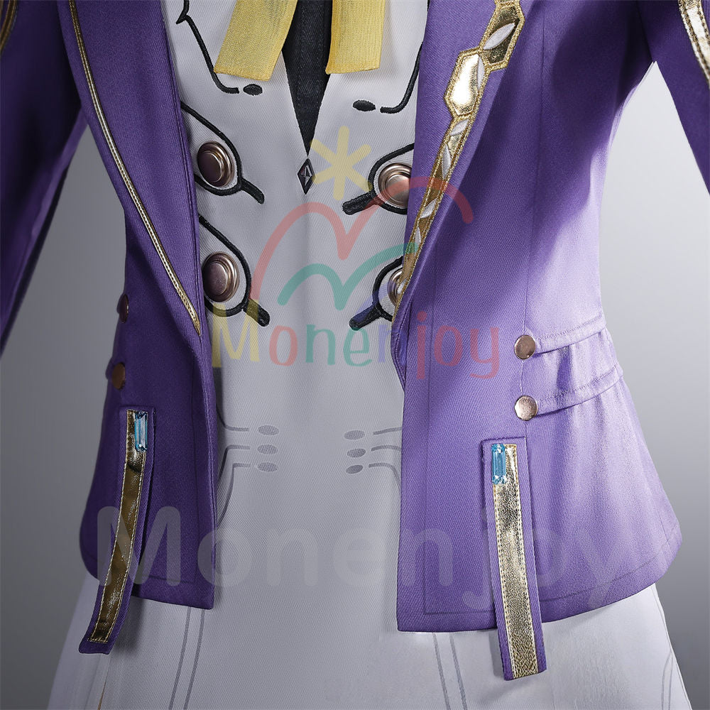 Monenjoy　鳴潮 エイメス コスプレ衣装　学生服　ユニフォーム　高校生制服　紫色 Monenjoy