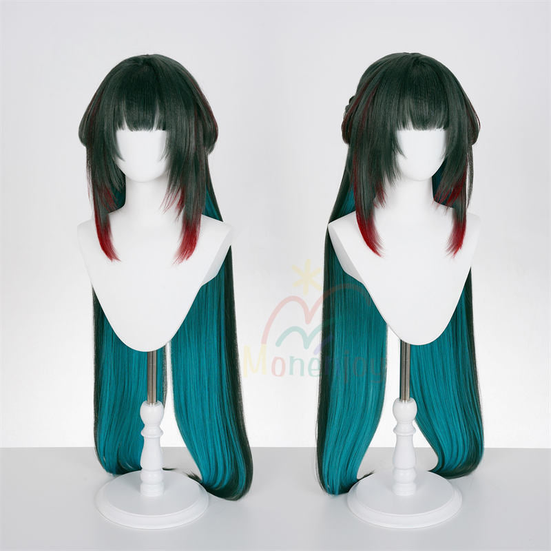 Monenjoy　アークナイツ：エンドフィールド　庄方宜 　100cm ウィッグ　鬘　コスプレ道具　カツラ