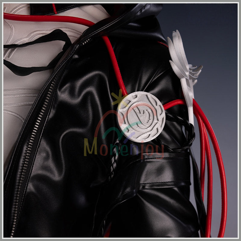 SM在庫あり。売り切れ次第終了 Monenjoy アークナイツ 新約エクシア コスプレ衣装　刺繍柄　3ｄ樹脂アクセサリー　 高再現度 戦闘服デザイン　 Exusiai the New Covenant