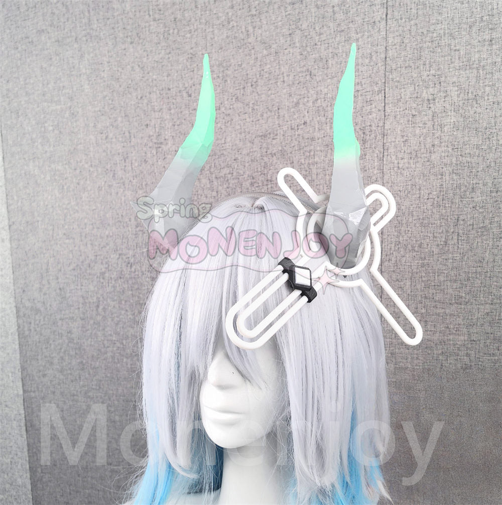 Monenjoy　エンドフィールド　ザイヒ　ヘアアクセサリー　ヘアバンド　コスプレ道具　角　アークナイツ　イベント舞台対応　PLA材質 MONENJOY