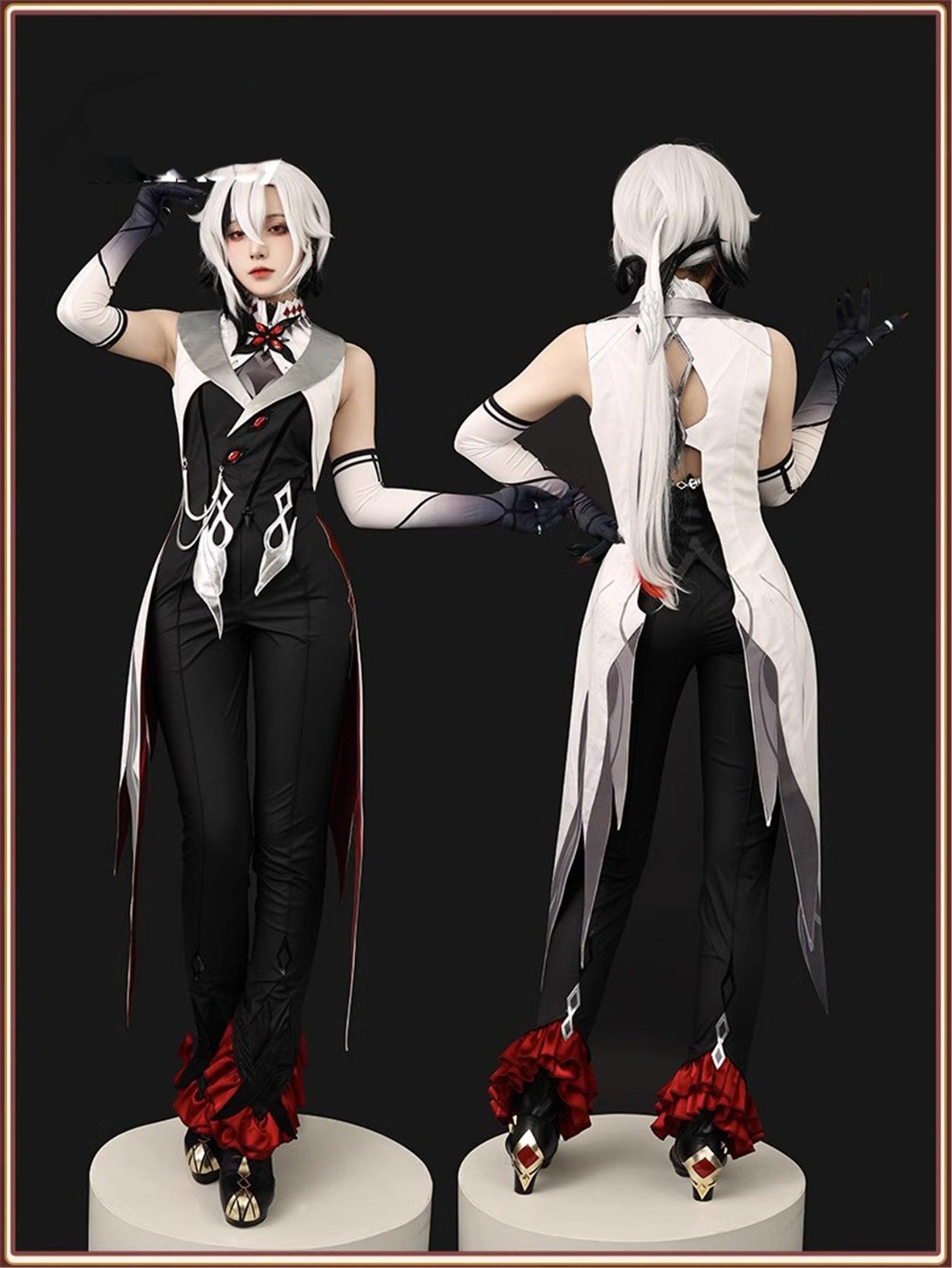 原神　アルレッキーノ　召使　ファデュイ執行官　火力源　元素爆発 召使　神の目 コスチューム　衣装　ハロウィン　クリスマス　衣装　イベント　変装　cosplay　男女兼用 - Monenjoy