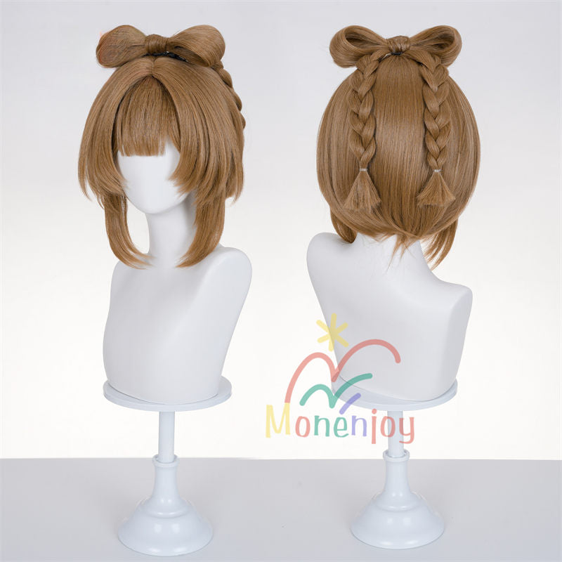 Monenjoy 原神　ヨォーヨ　カツラ　36cm　 新年会　コスプレ　イベント　ウィッグ　鬘　道具　アクセサリー