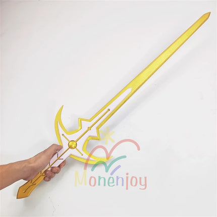 Monenjoy Genshin Impact Traveler One-Handed Sword Cosplay Prop Wooden Traveler Weapon Model GS1438