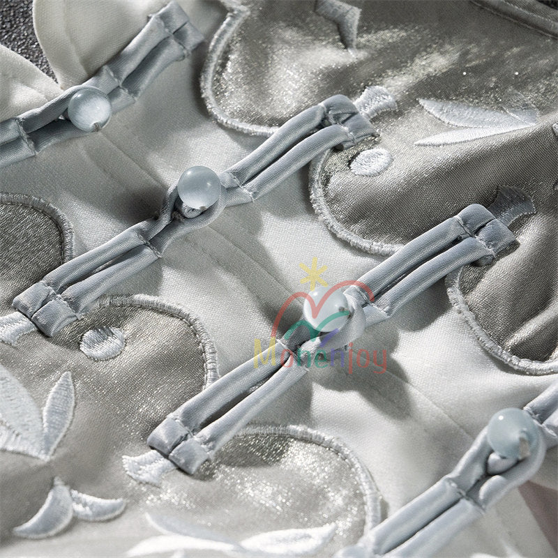 Monenjoy　ゼンゼロ 葉瞬光 　コスプレ　2形態　白色尻尾付　プリントタイツ付　刺繍柄　 Ye Shunguang　  3d樹脂製パーツ　雲嶽山　コスチューム　イベント　　